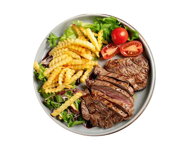 Assiettes Assiette Steak du restaurant Roza'm Pizza Tacos & Burgers Grill de 50190 Périers